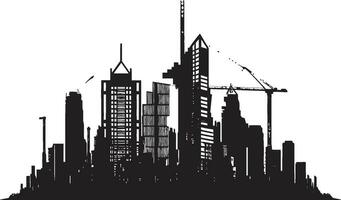 céntrico rascacielos impresión multipiso vector logo diseño ciudad vista alturas emblema multipiso edificio en vector icono