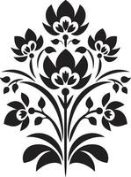 Cultural Mosaic Ethnic Floral Emblem Icon Indigenous Bloom Decorative Ethnic Floral Logo vector