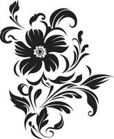 caprichoso floral diseños icónico logo elemento Exquisito hecho a mano floraciones vector logo diseño