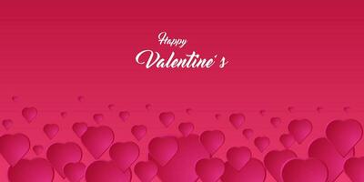 The red background design with three-dimensional hearts is suitable for a romantic theme vector