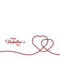Valentine's Day Minimal Heart Design Card with Heart,Valentine Background Vector,Greeting Card vector