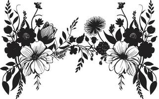 Midnight Bloom Elegance dances in strokes of black, your soiree awaits. Victorian Lace Delicate tendrils whisper an invitation from a bygone era. vector