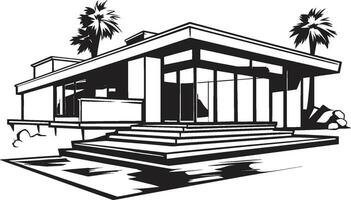 Dual Level Home Vision Duplex House Sketch in Vector Icon Duplex Dwelling Vision Sketch Design Vector Logo Icon