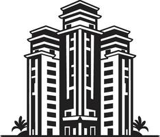 Downtown Marvel Multifloral Building Vector Icon Skyline Essence Multifloor Urban Landscape Vector Design