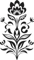 Ancestral Patterns Decorative Ethnic Floral Vector Ethnic Craft Floral Logo Icon Design