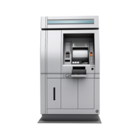 ai gegenereerd geautomatiseerd teller machine geïsoleerd Aan transparant achtergrond PNG