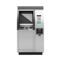 ai gegenereerd geautomatiseerd teller machine geïsoleerd Aan transparant achtergrond PNG