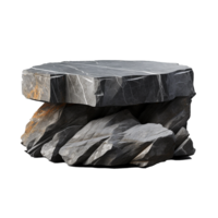 AI generated Flying flat surface stone png isolated on transparent background