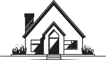 Simplistic Dwelling Mark Minimal House Vector Logo Clean Abode Symbol Minimal House Vector Icon