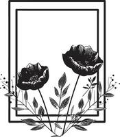limpiar vector giro minimalista negro emblema elegante hecho a mano florales mano prestados icono