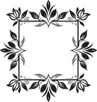 Symmetric Petal Patterns Geometric Floral Icon Botanical Gridwork Black Vector Design