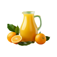 ai generiert frisch Orange Obst Saft isoliert auf transparent Hintergrund png