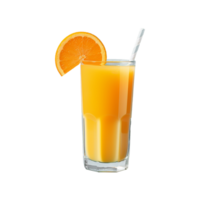 ai généré Frais Orange fruit jus isolé sur transparent Contexte png