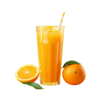 ai genererad färsk orange frukt juice isolerat på transparent bakgrund png