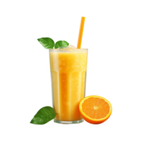 ai generiert frisch Orange Obst Saft isoliert auf transparent Hintergrund png