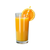 ai gegenereerd vers oranje fruit sap geïsoleerd Aan transparant achtergrond png