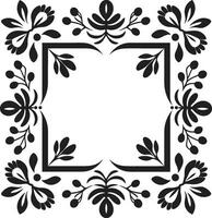 resumen pétalo patrones negro floral icono embaldosado jardín geométrico floral loseta modelo vector