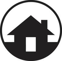 Modern Minimalism Emblem House Design Vector Icon Simple Habitat Mark Minimal House Design in Vector