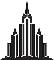 céntrico torre Plano multipiso edificio diseño en vector icono urbano alturas emblema multipiso edificio diseño en vector icono