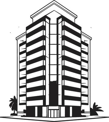 Urban Heights Skylines Multifloral Cityscape Vector Emblem Design Metropolitan Elevation Marvel Multifloor Urban Vector Icon