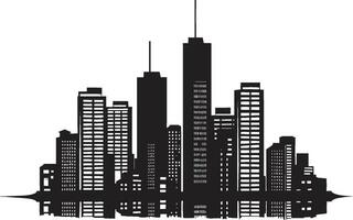 Urban Elevation Multifloor Cityscape Vector Icon Cityline Dreams Multifloor City Building Vector Emblem