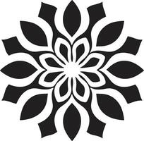 Minimalist Petal Sketch Elegant Hand Rendered Icon Elegant Vector Blossom Black Iconic Logo Emblem