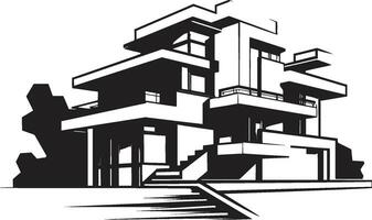 contemporáneo vivo cresta elegante casa diseño vector emblema moderno vivienda marca elegante casa diseño vector logo