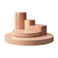 AI generated Terrazzo podium isolated on transparent background png