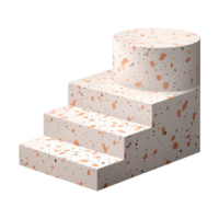 AI generated Terrazzo podium isolated on transparent background png