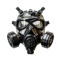 AI generated Gas mask up close isolated on transparent background png