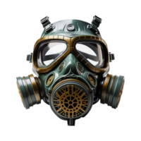 AI generated Gas mask up close isolated on transparent background png