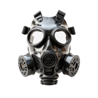 AI generated Gas mask up close isolated on transparent background png