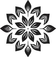 Tiled Garden Geometric Floral Tile Pattern Vectorized Patterns Black Tile Vector Design