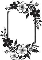 eterno pétalo encerrar negro floral icono susurro florecer abarcar decorativo negro logo vector