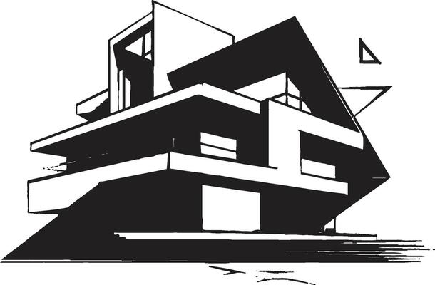 Architectural Brilliance Symbol Residential Design Vector Icon Trendy Habitat Emblem Property Design Vector Logo