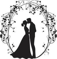 Sculpted Serenity Bride and Groom Keepsake Frame Chic Unions Elegant Decorative Frame for the Couple vector