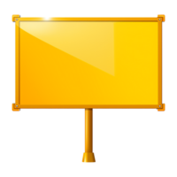 AI generated Blank Road sign board isolated on transparent background png