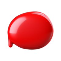 ai généré 3d rouge discours bulle isolé sur transparent Contexte png