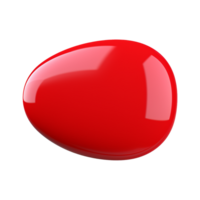 AI generated 3D red speech bubble isolated on transparent background png