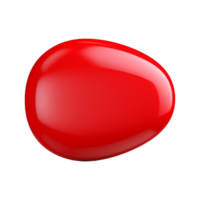 AI generated 3D red speech bubble isolated on transparent background png