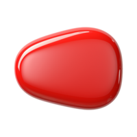 AI generated 3D red speech bubble isolated on transparent background png