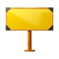 AI generated Blank Road sign board isolated on transparent background png