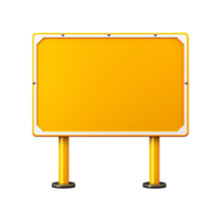 AI generated Blank Road sign board isolated on transparent background png