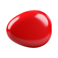 AI generated 3D red speech bubble isolated on transparent background png