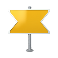 AI generated Blank Road sign board isolated on transparent background png