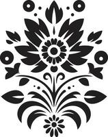 Cultural Essence Ethnic Floral Emblem Logo Traditional Patterns Ethnic Floral Vector Icon