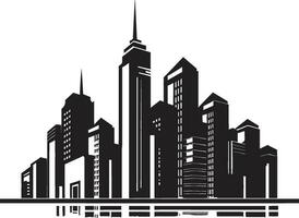 Cityline Skyscraper Impression Urban Multifloor Vector Logo Skyline Multifloor Design Multifloor Vector Logo Icon