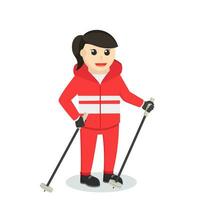 polar explorer middle of arctic design character on white background vector