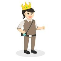 modern princess with camera design character on white background vector