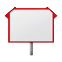 AI generated Blank Road sign board isolated on transparent background png